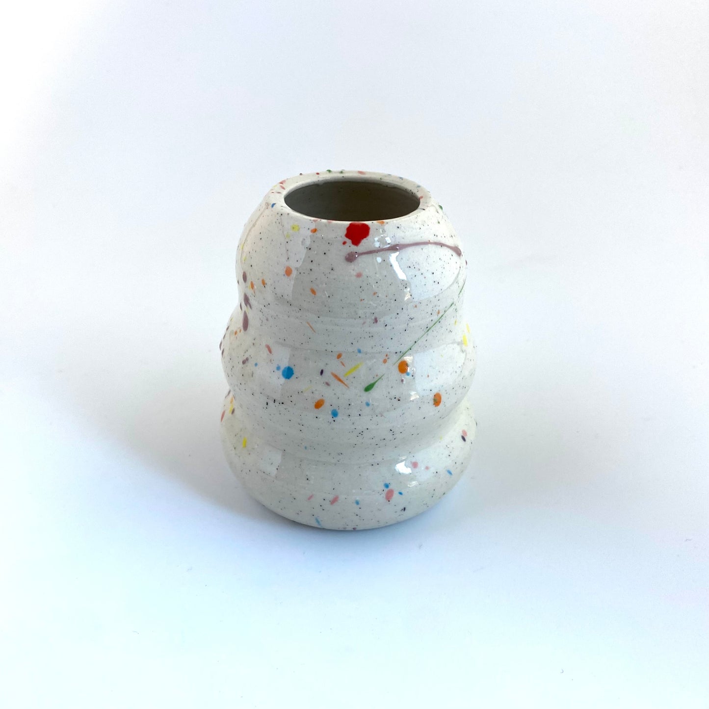 Vanilla Sprinkles Wavy Vase