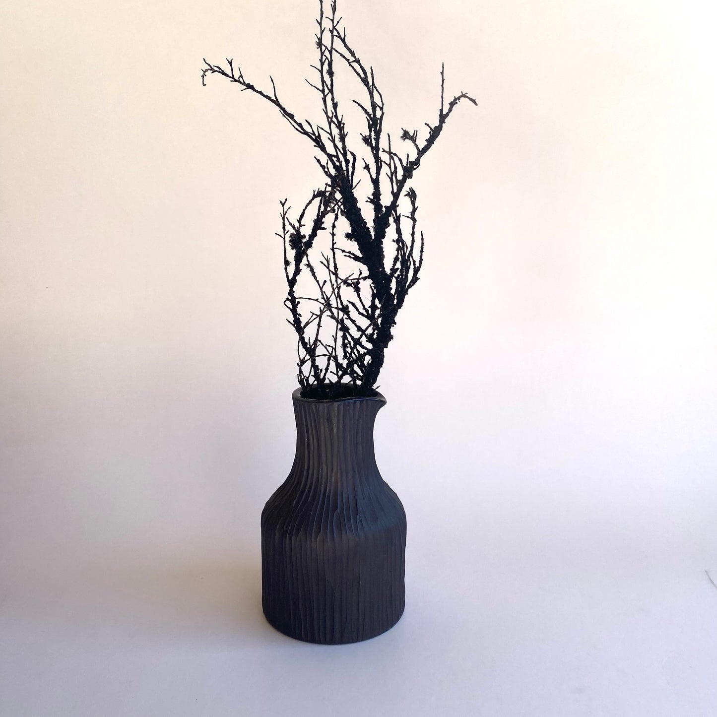 Medium Bamboo Jug: Matte Black