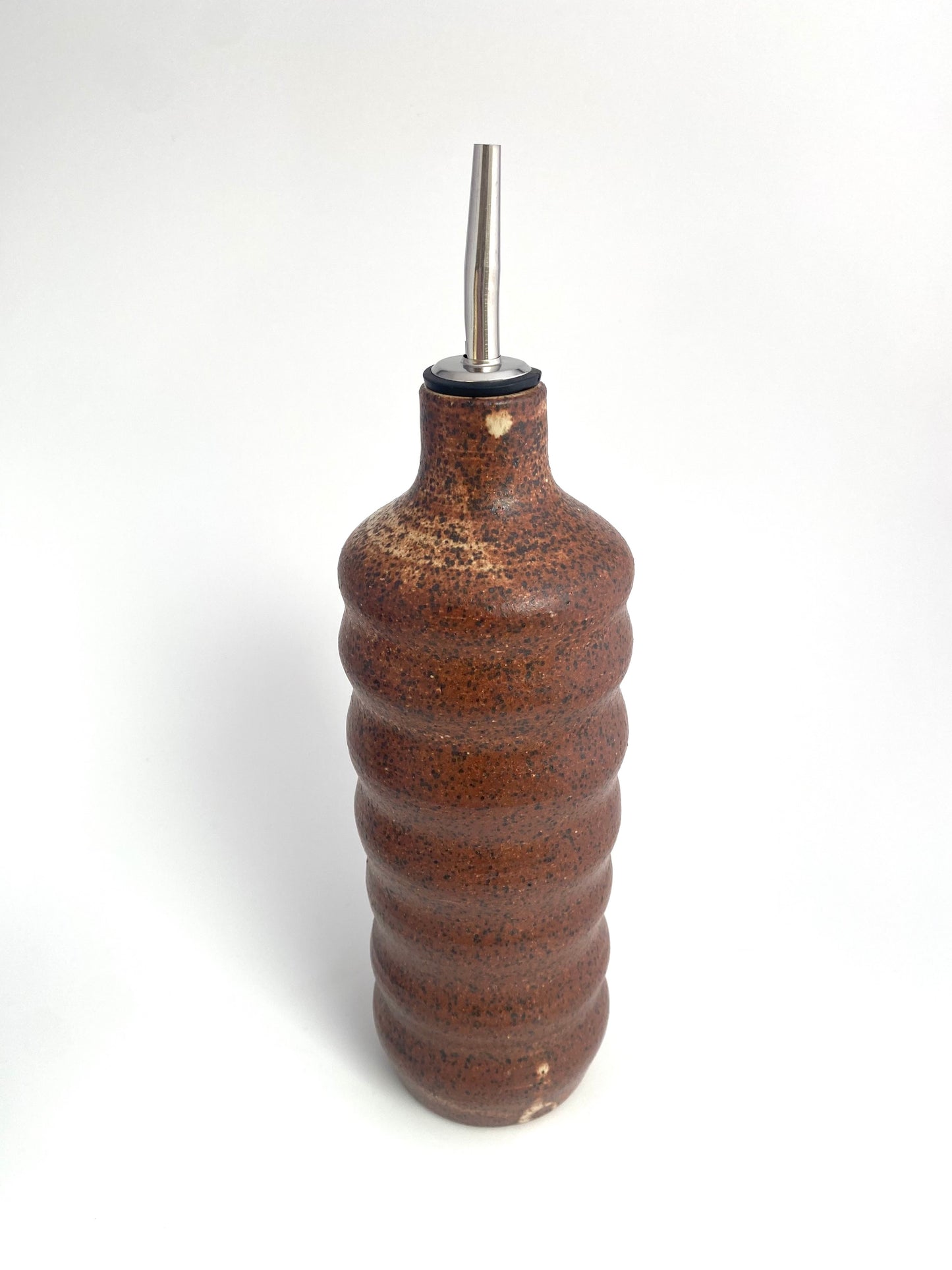 Speckled Cinnamon Curve Olive Oil Vessel