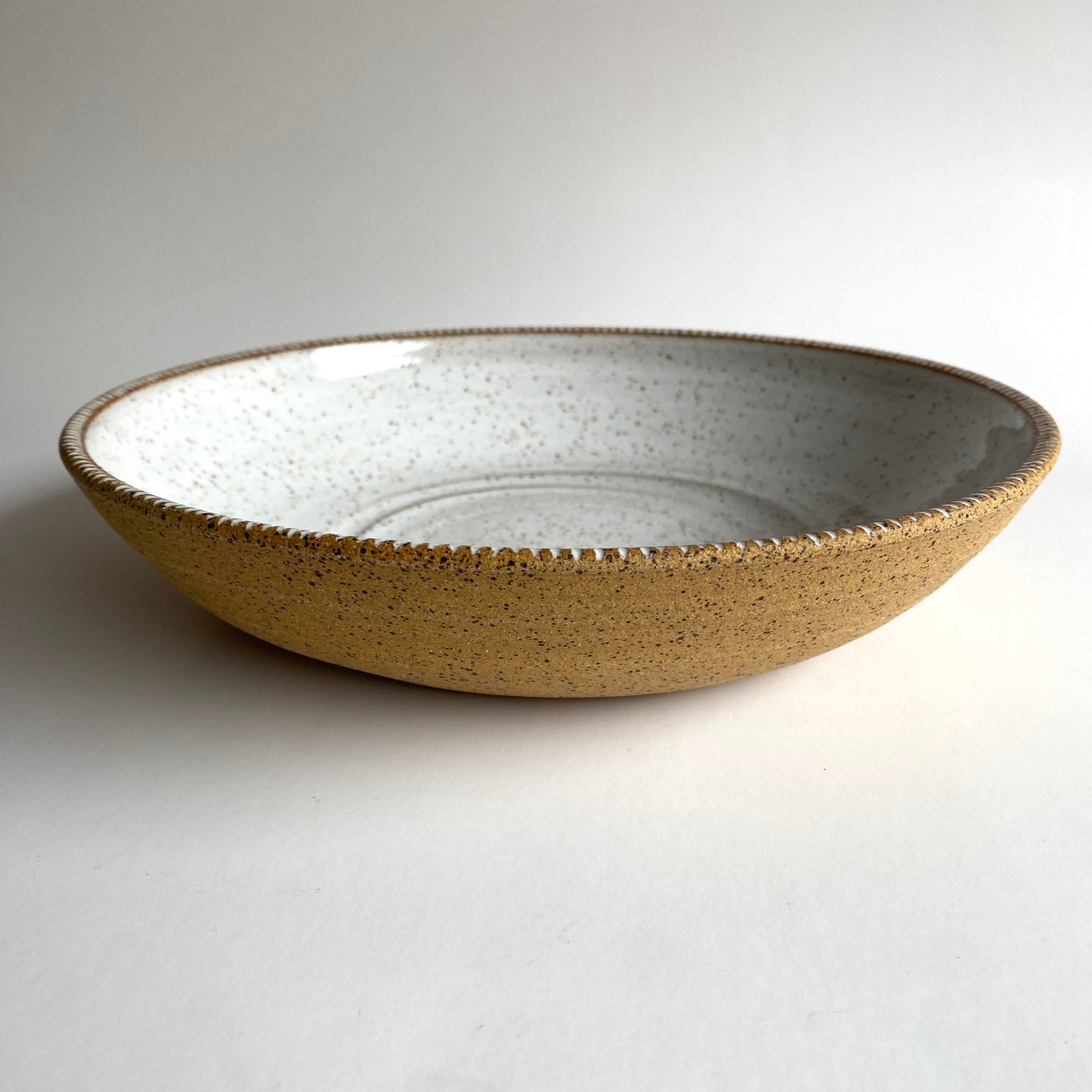 Speckled Round Carved Edge Dinner Bowl