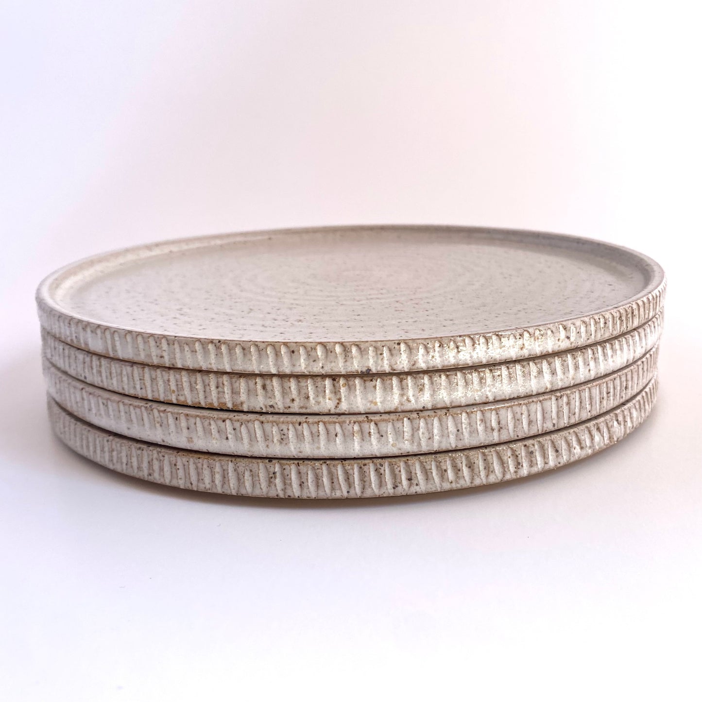 Coin Lunch Plate: White