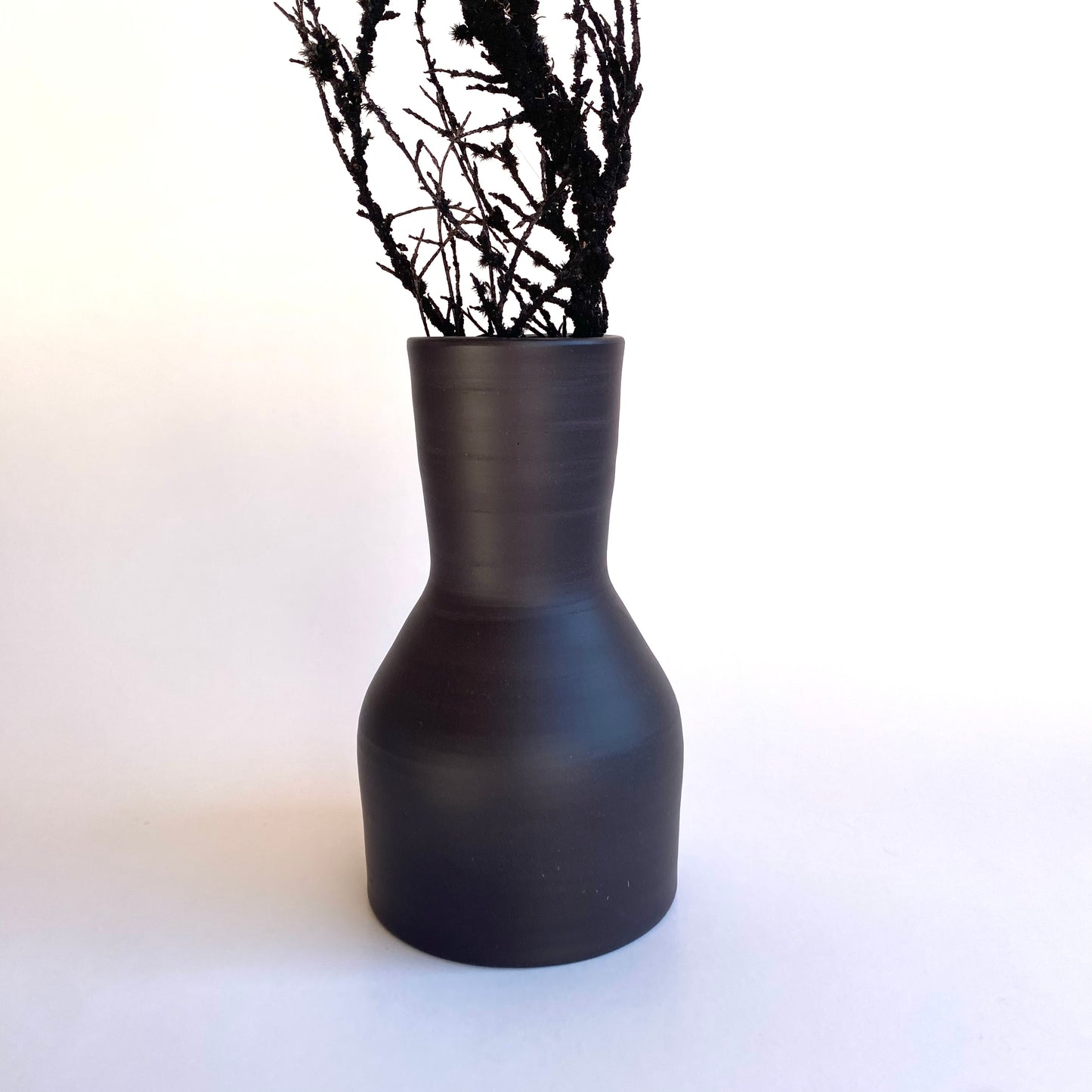 Flared Vase: Matte Black