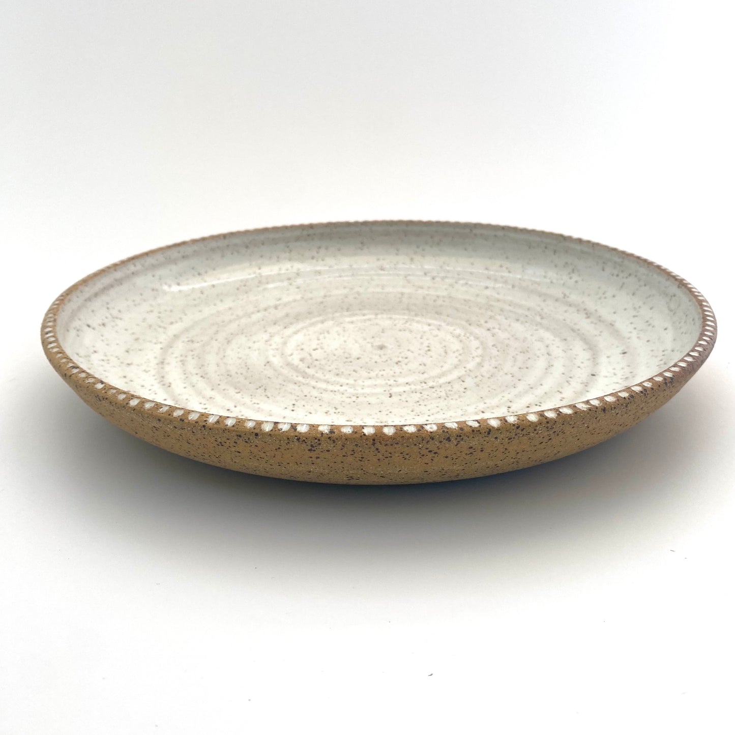 Speckled Wide Bowl in White
