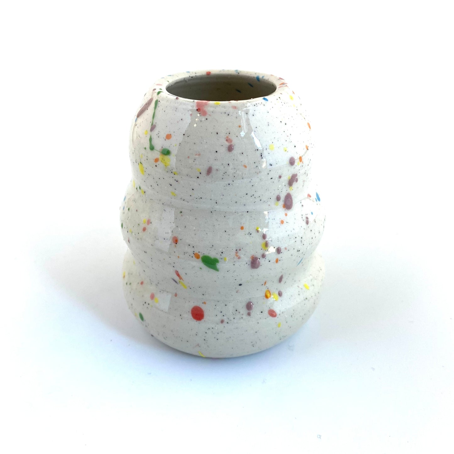 Vanilla Sprinkles Wavy Vase