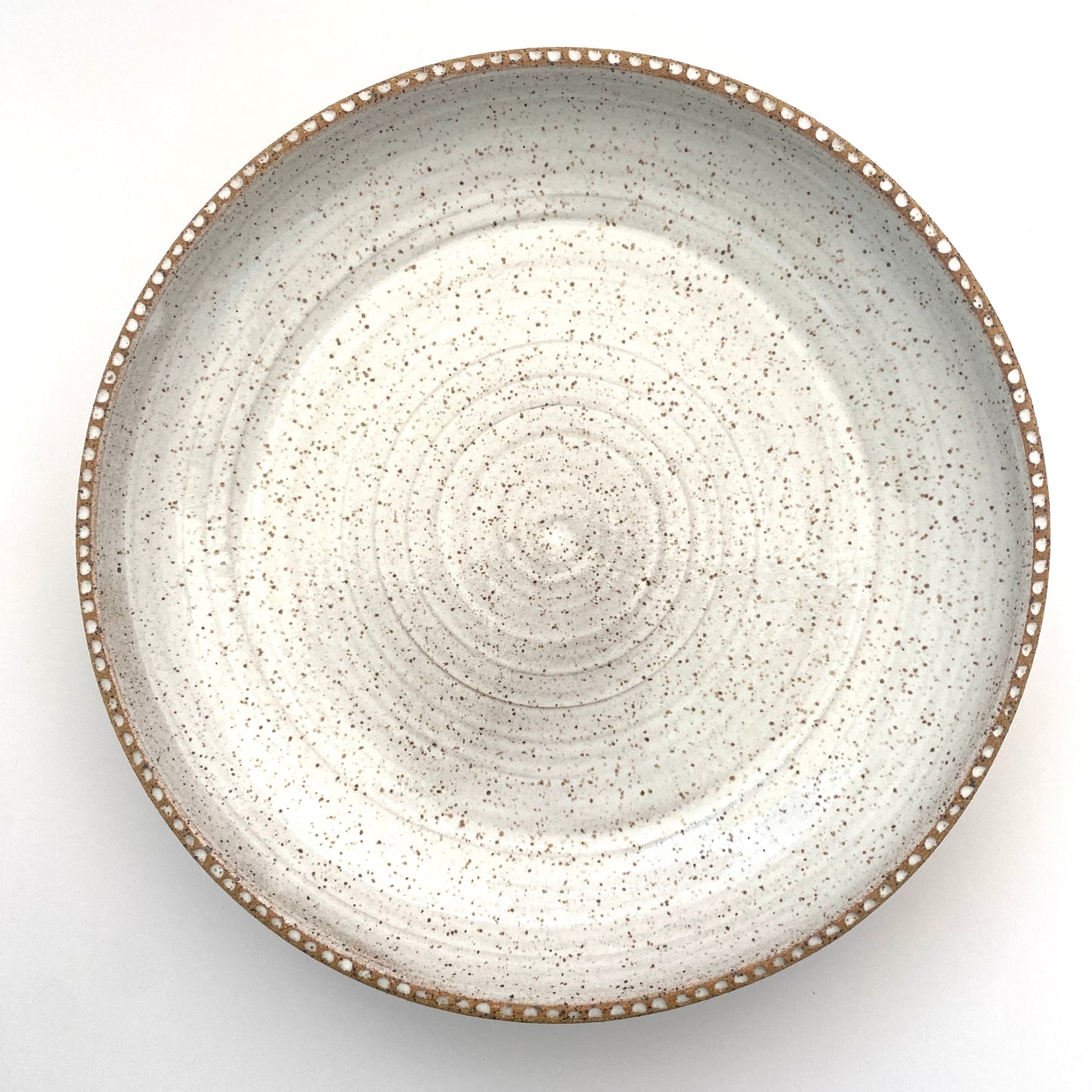 Speckled Carved Edge Serving Bowl