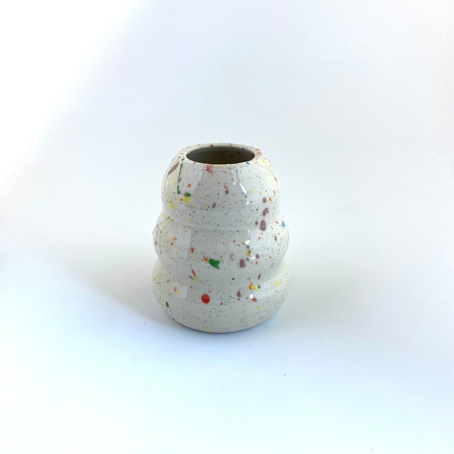Vanilla Sprinkles Wavy Vase