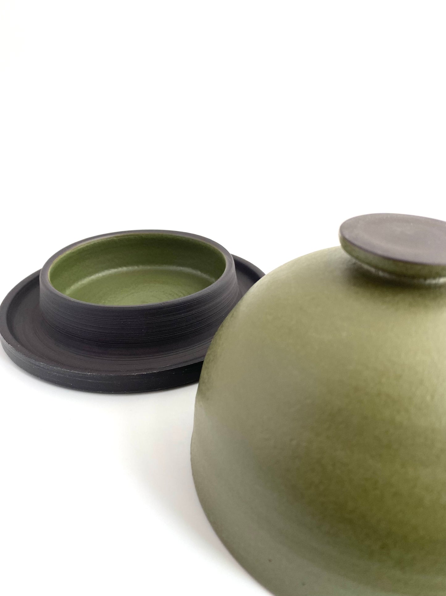 Butter Dish in Olive