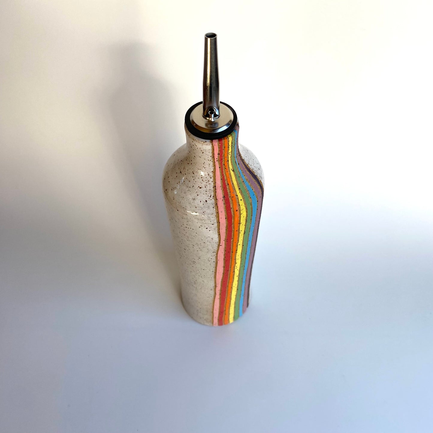 Rainbow Olive Oil Vessel