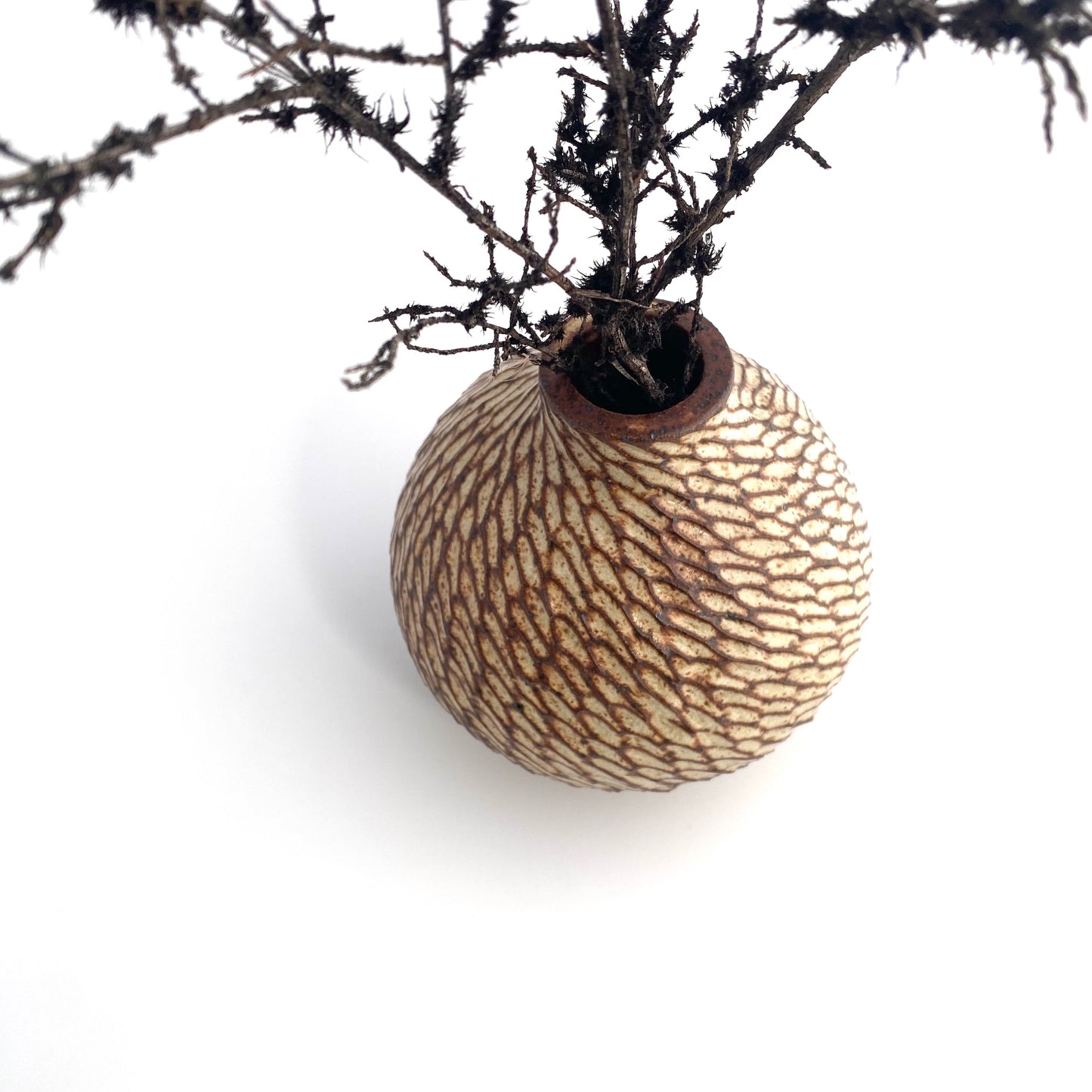 Round Vase: Rainstorm Cinnamon