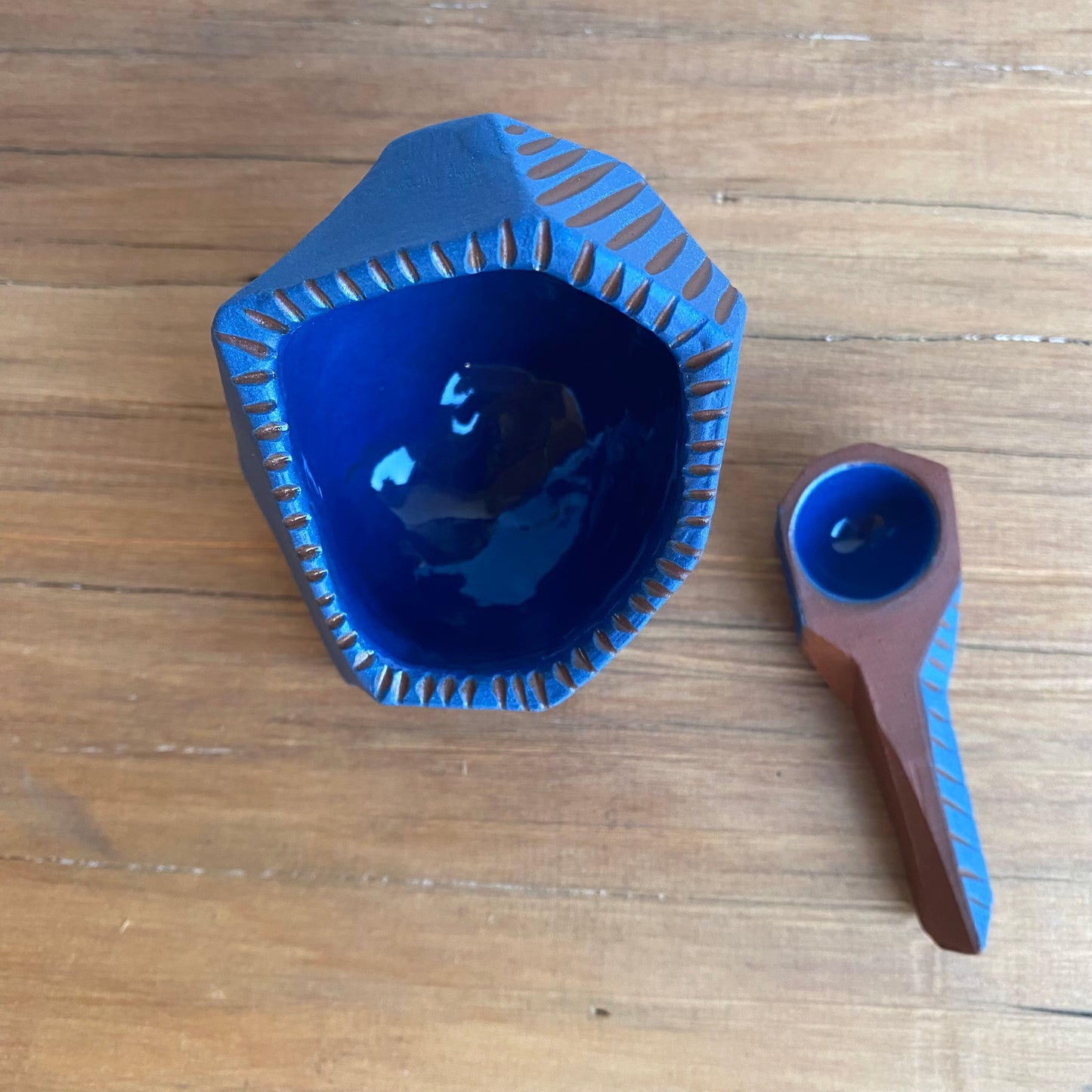 Terra Cobalt Salt Vessel