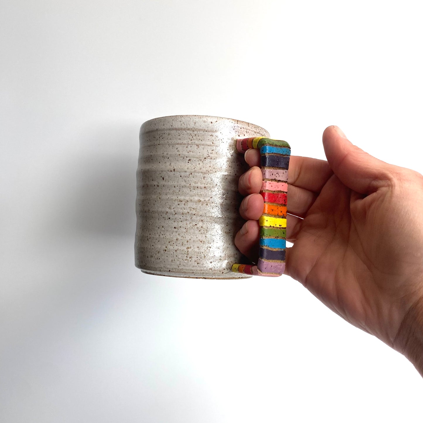 Rainbow Handle Oblo Mug