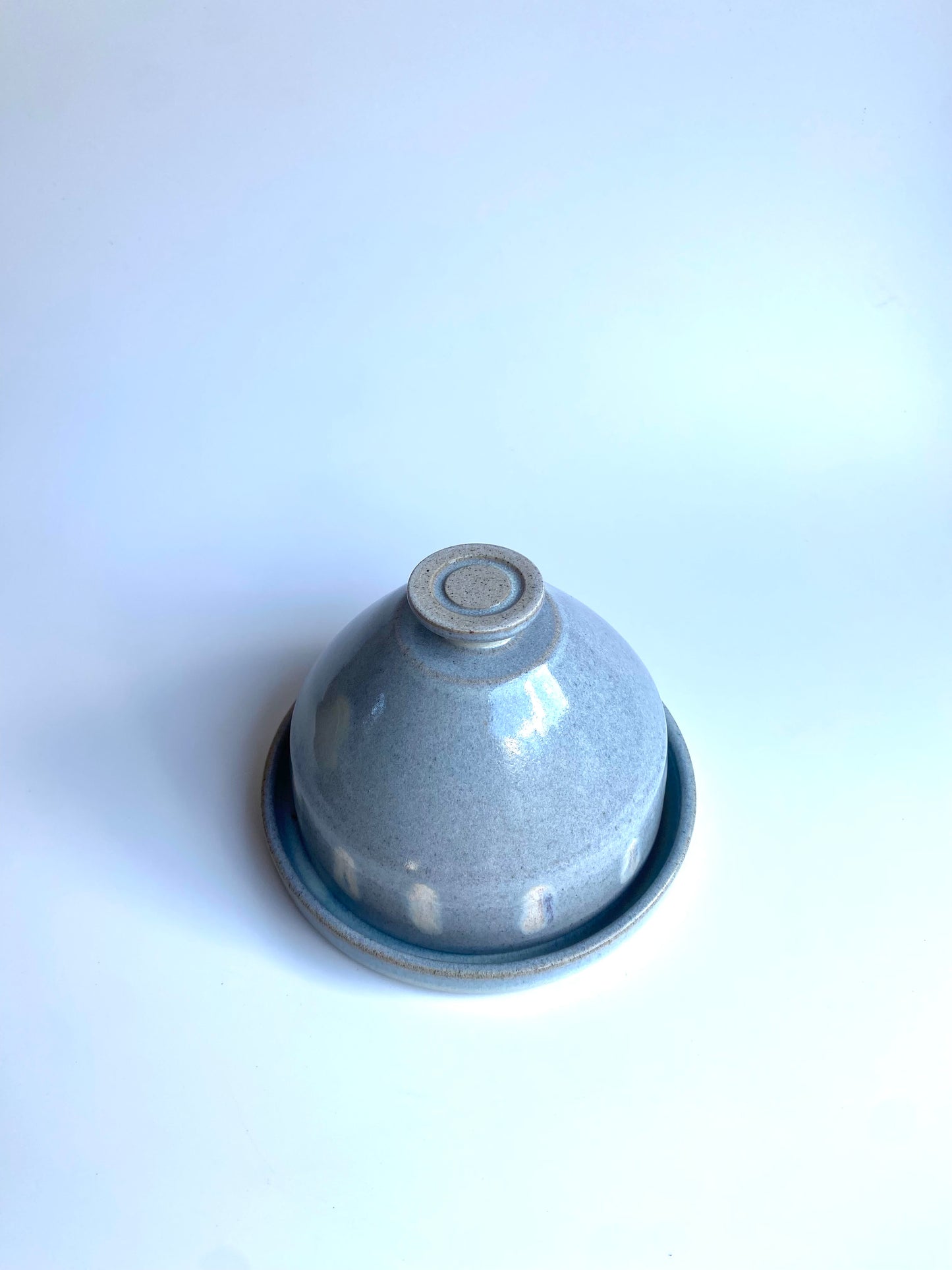 Stone Butter Dish in Mist