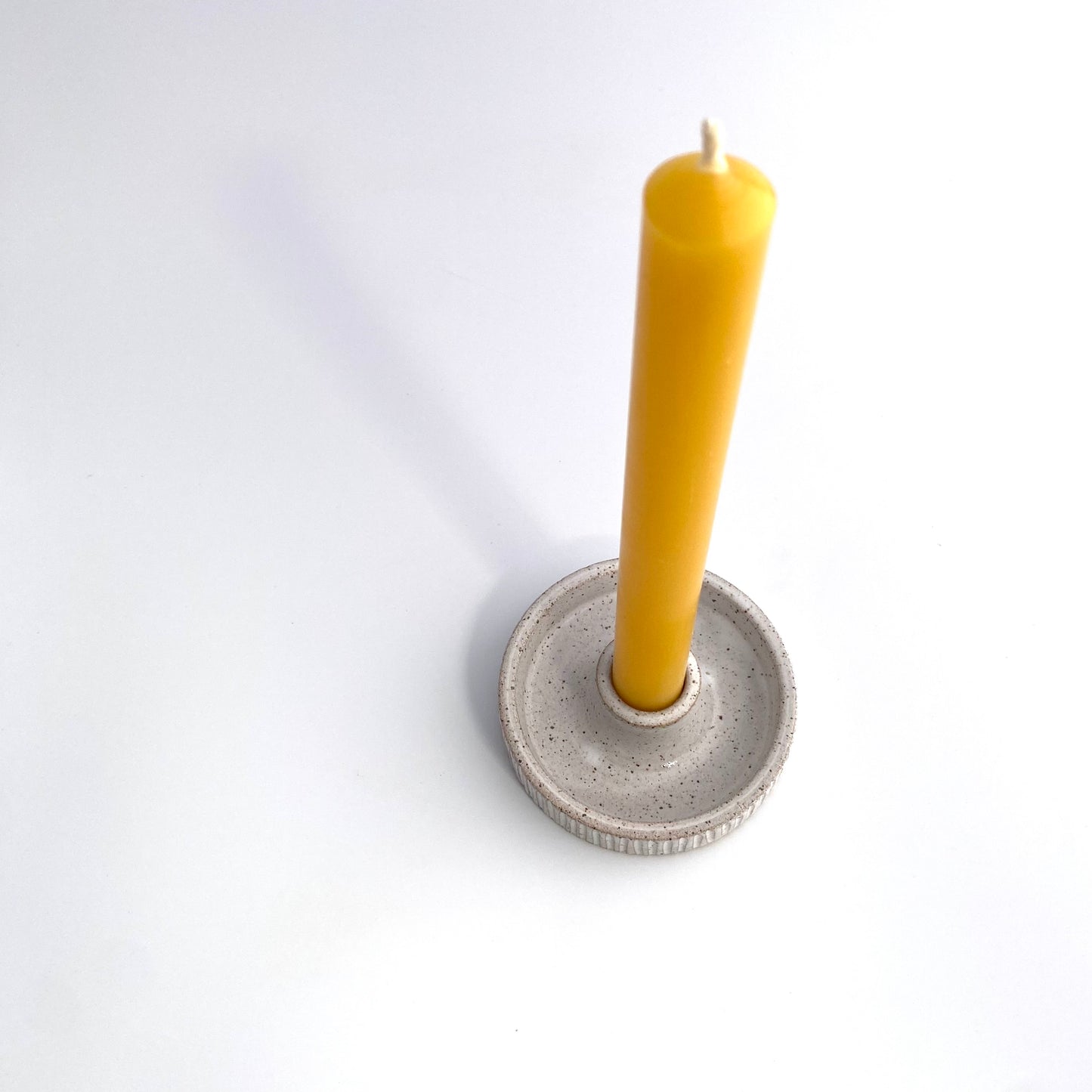 Coin White Candle Holder