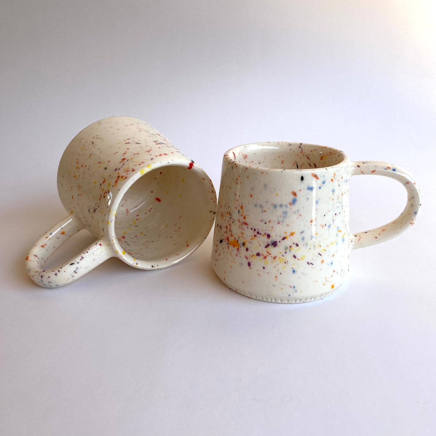 Rainbow Sprinkles Crescent Handle Mug