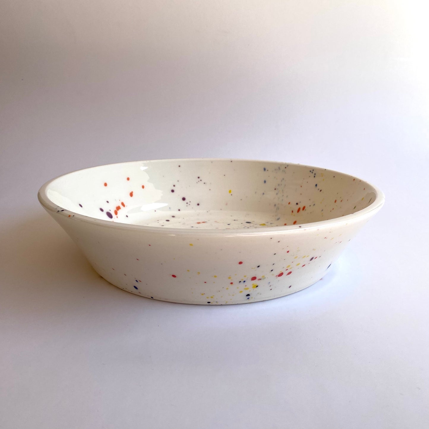 Angled Dinner bowl: Rainbow Sprinkles
