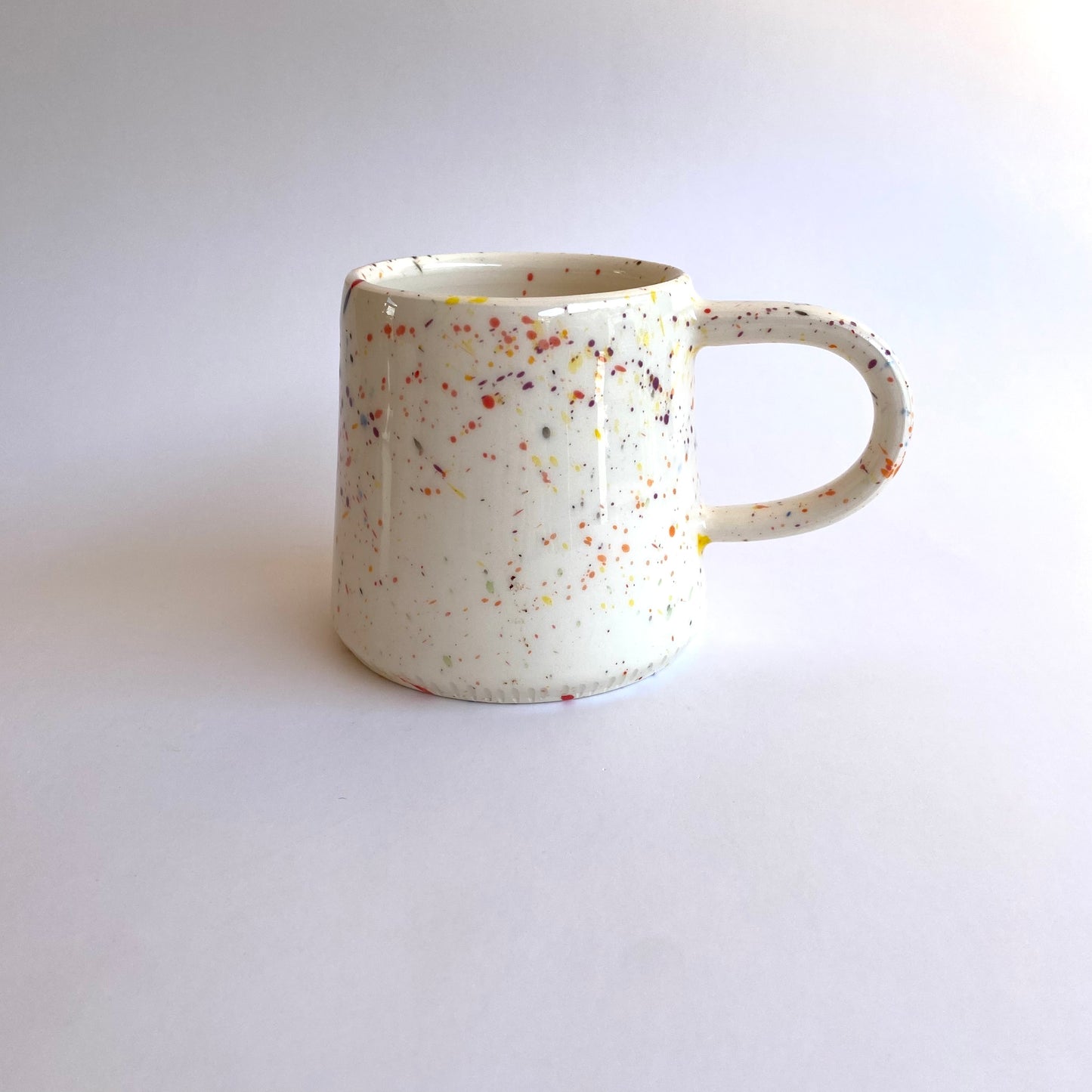 Rainbow Sprinkles Crescent Handle Mug