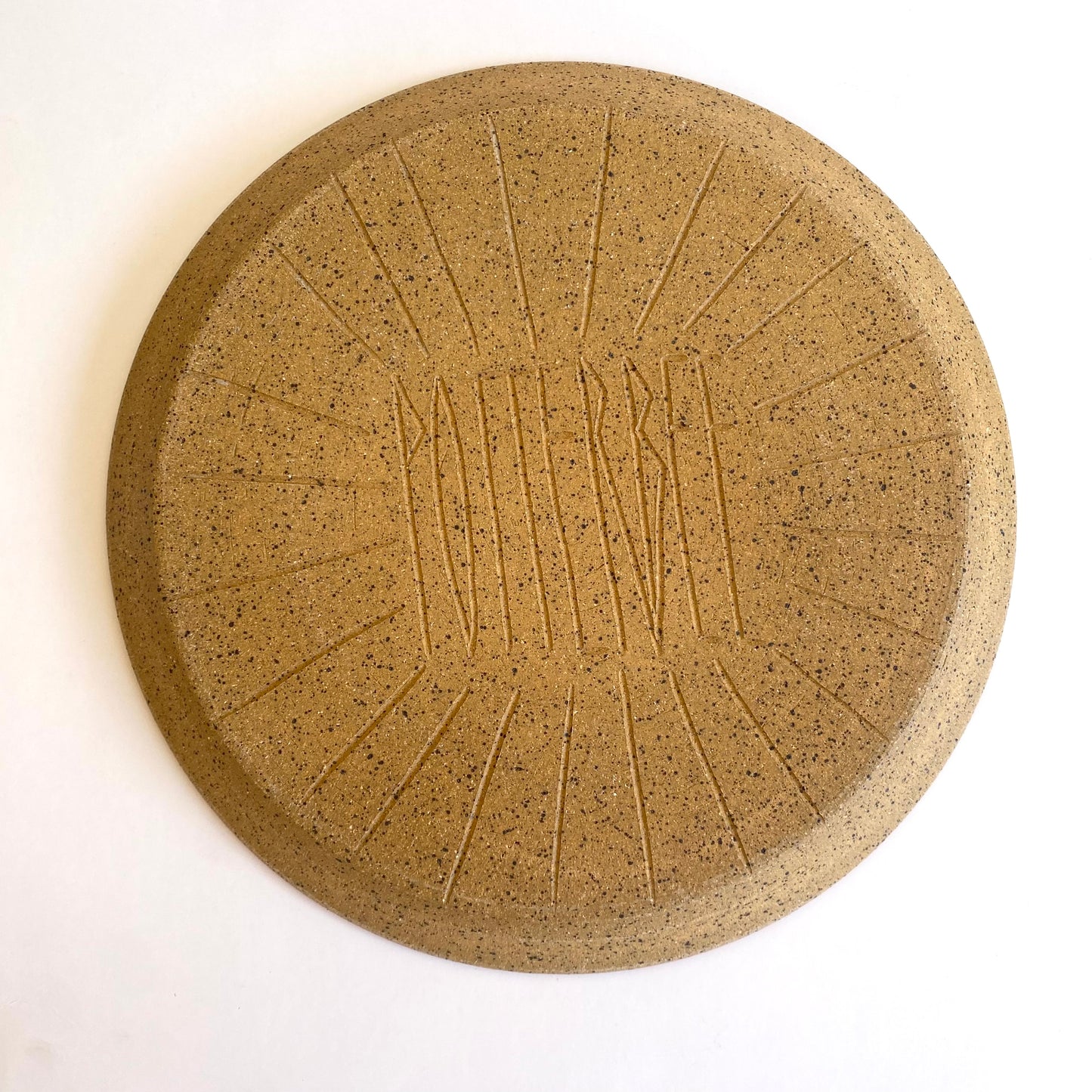 Angled Carved Edge Lunch Plate: White