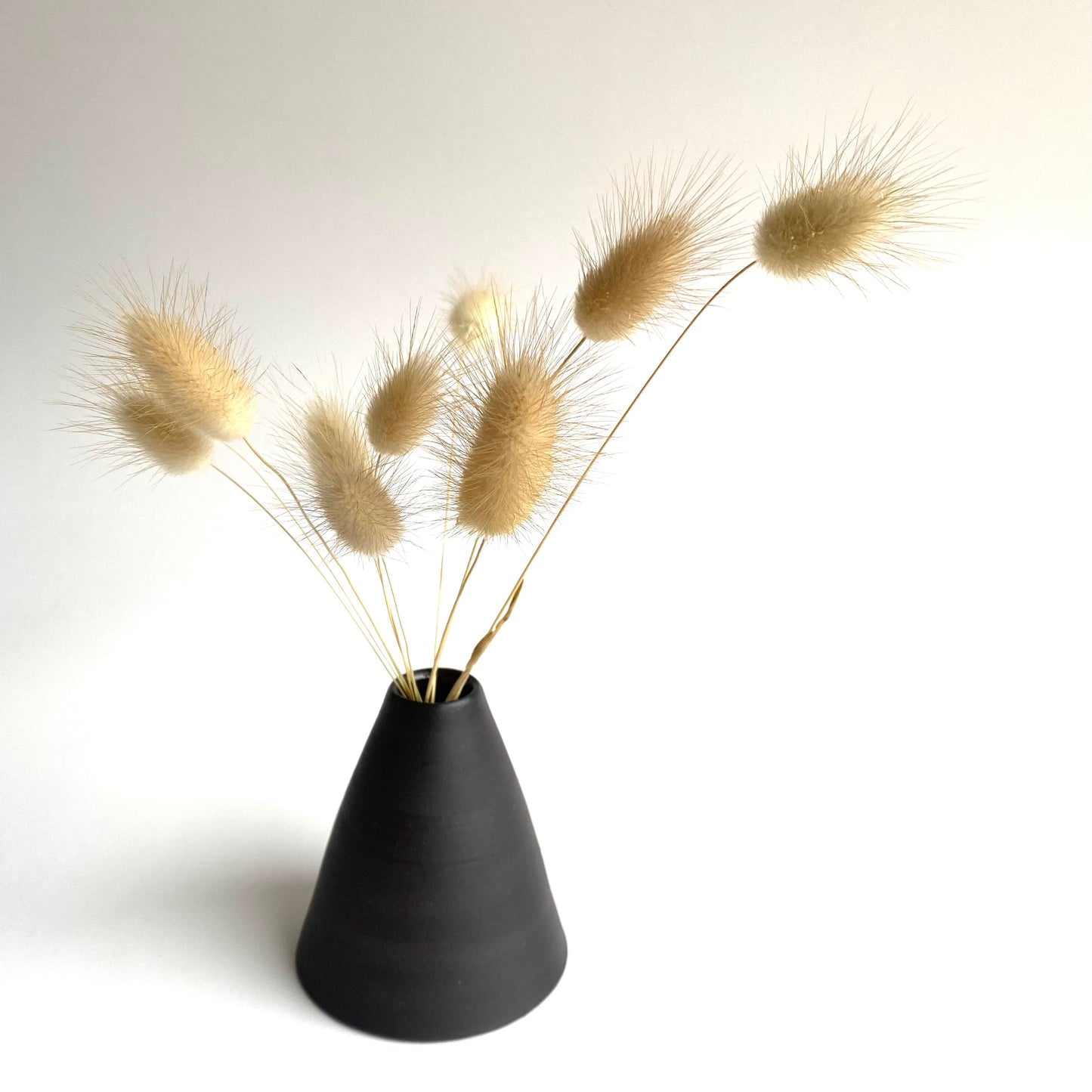 Small Pyramid Vase: Matte Black