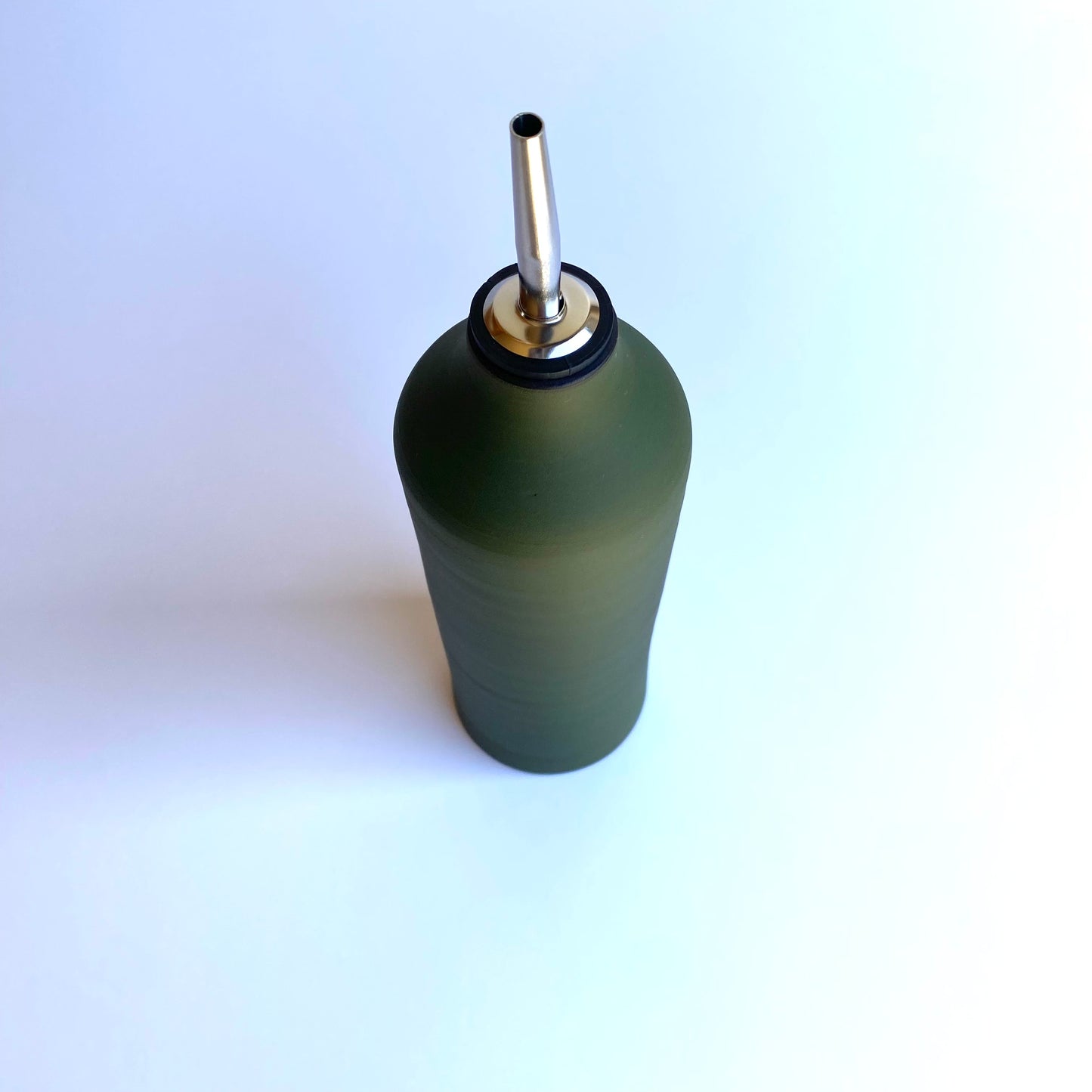 Forest Green Olive Oil Vessel