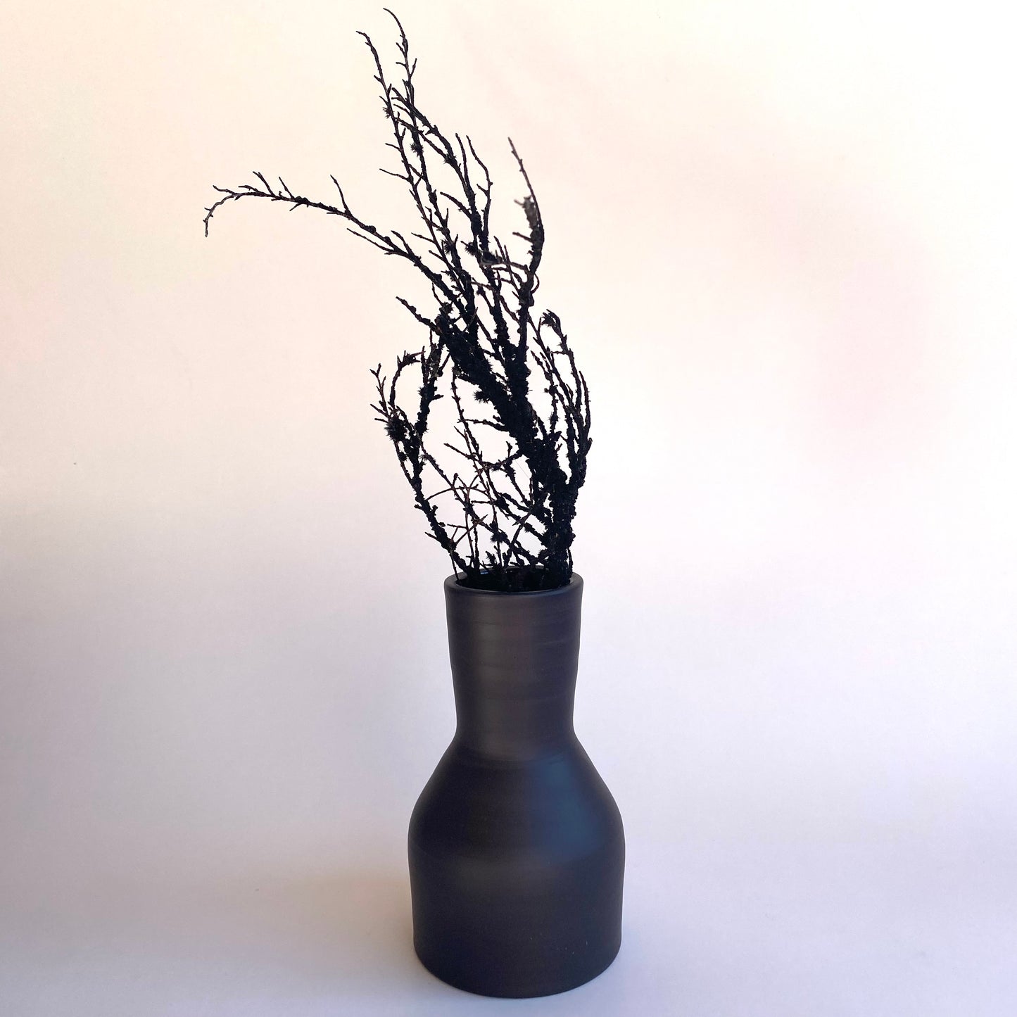 Flared Vase: Matte Black