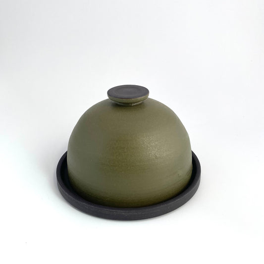 Butter Dish in Olive