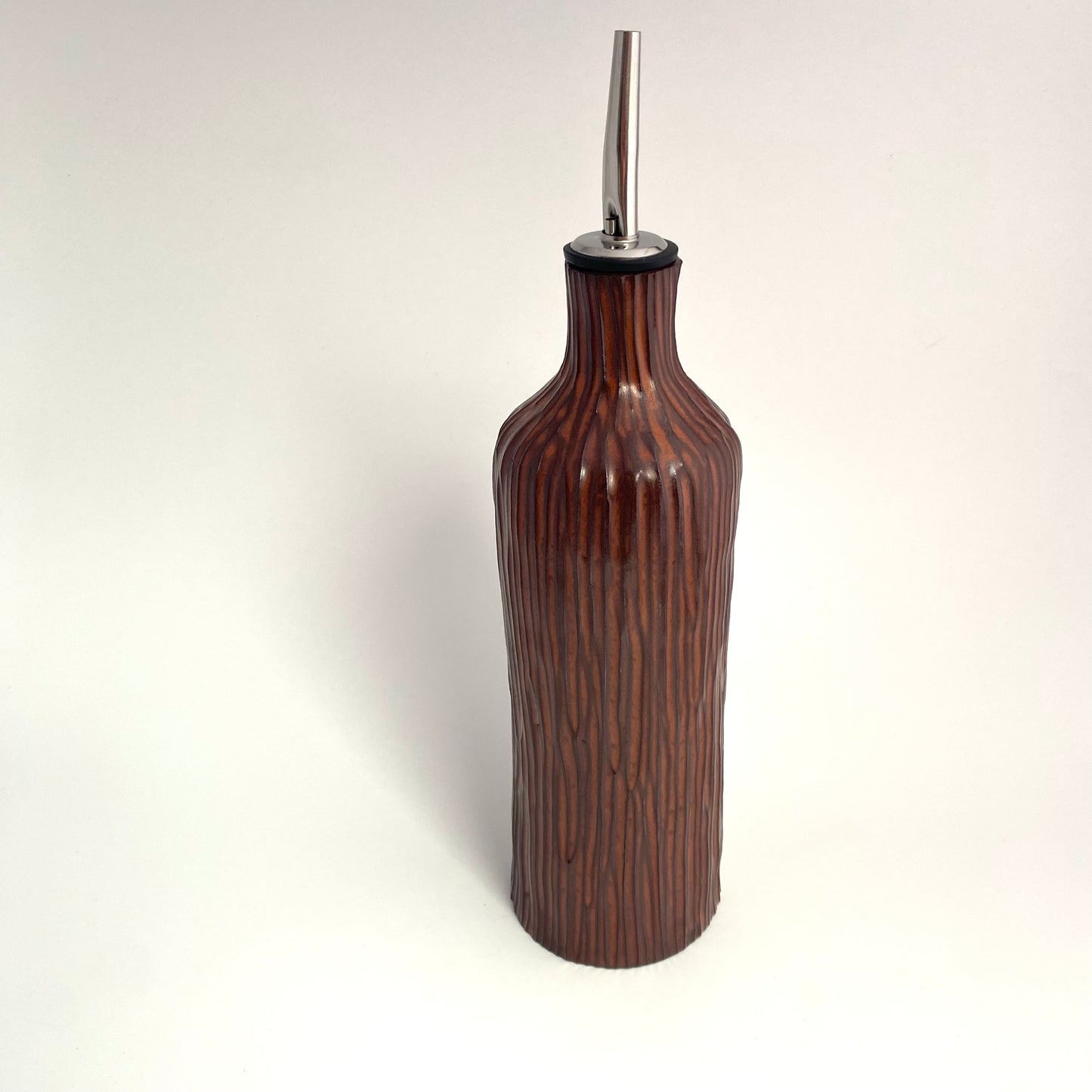 Bamboo Olive Oil Vessel in Bronze
