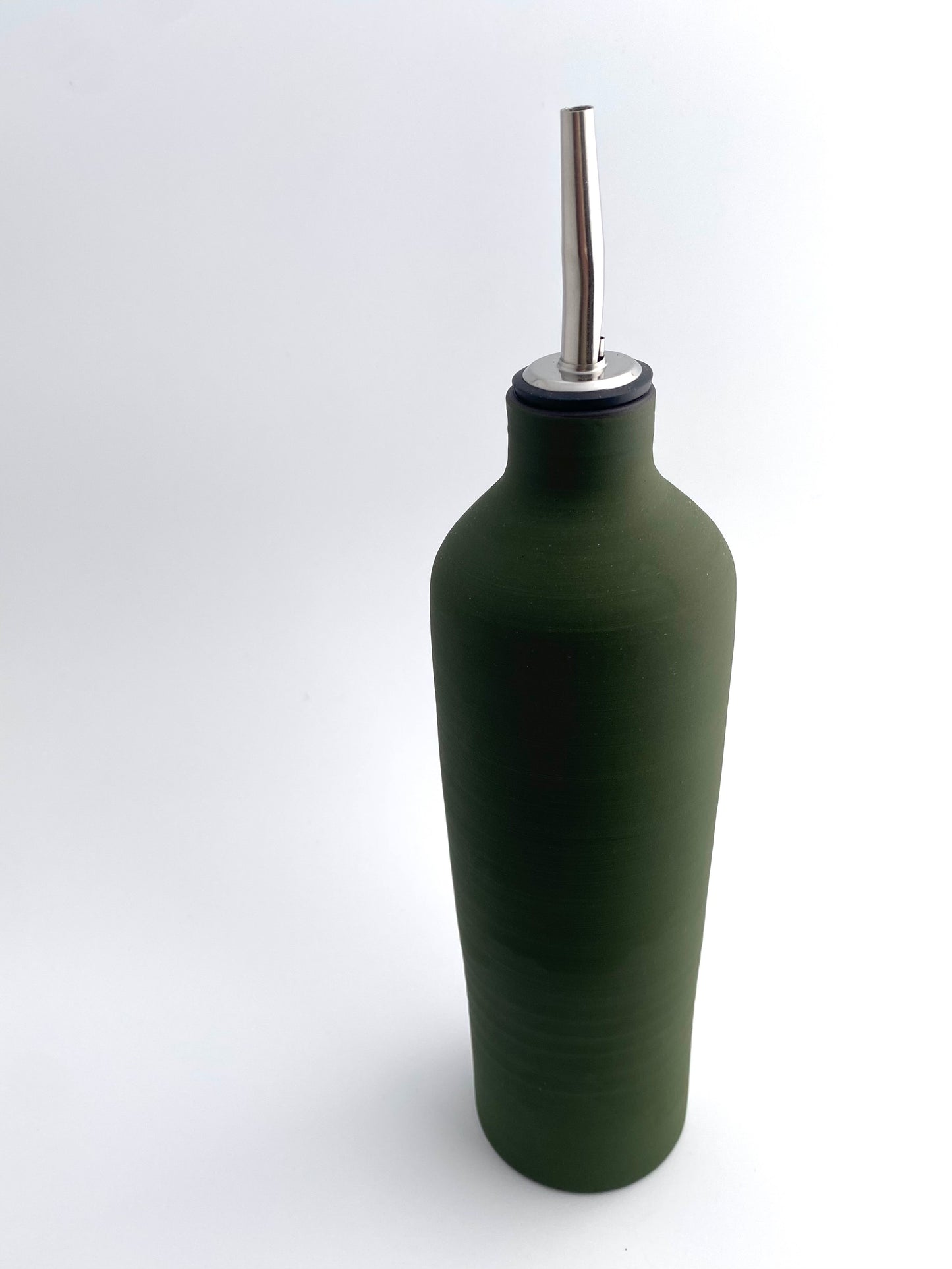 Forest Green Olive Oil Vessel