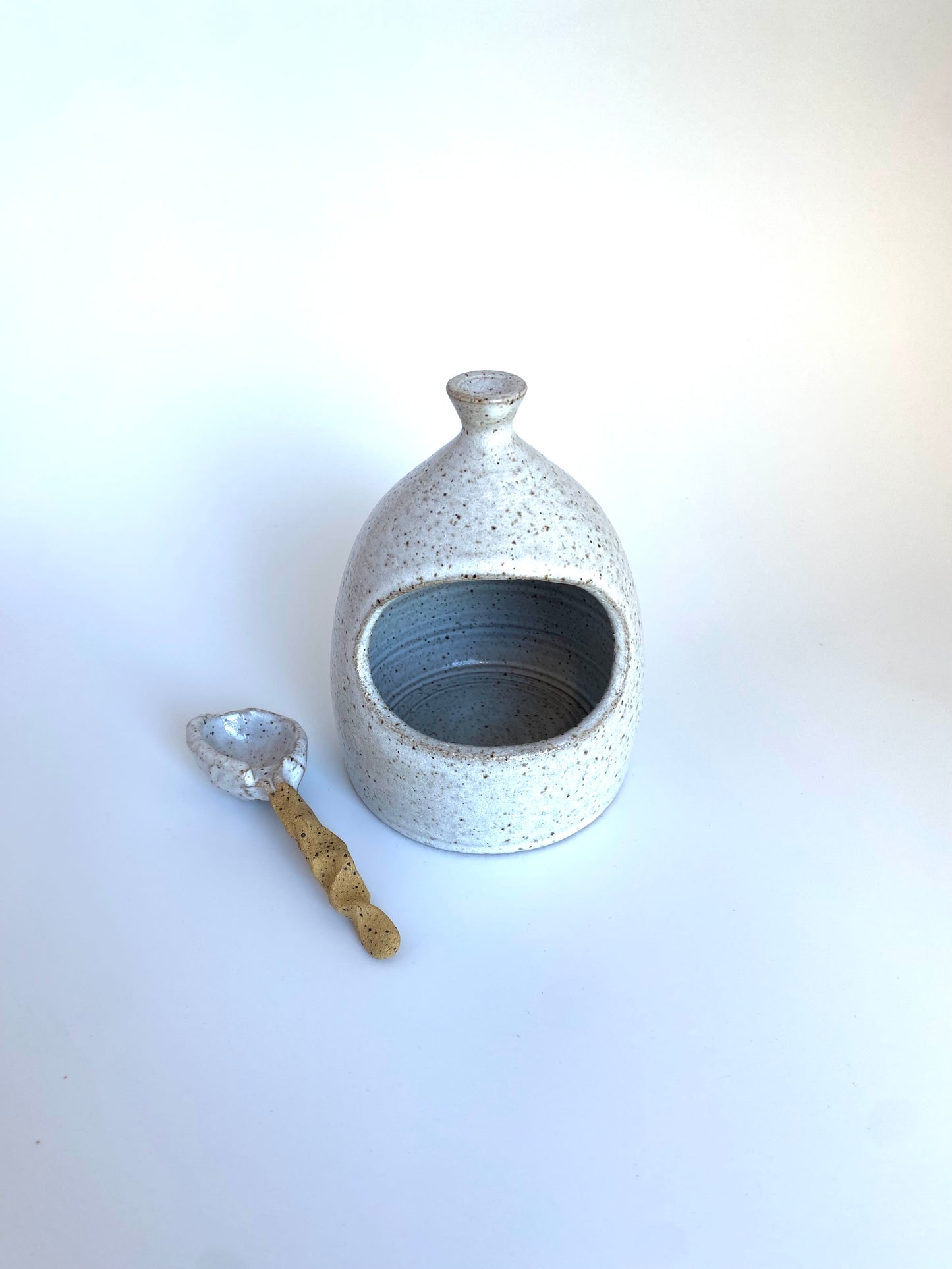 White Salt Vessel