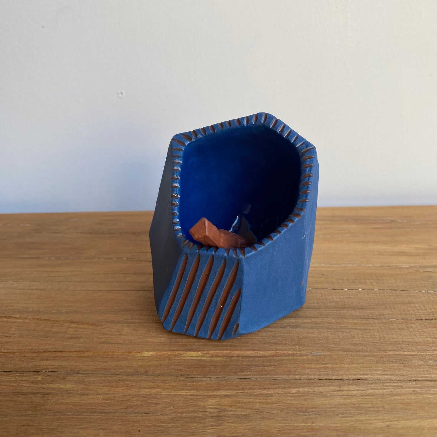 Terra Cobalt Salt Vessel