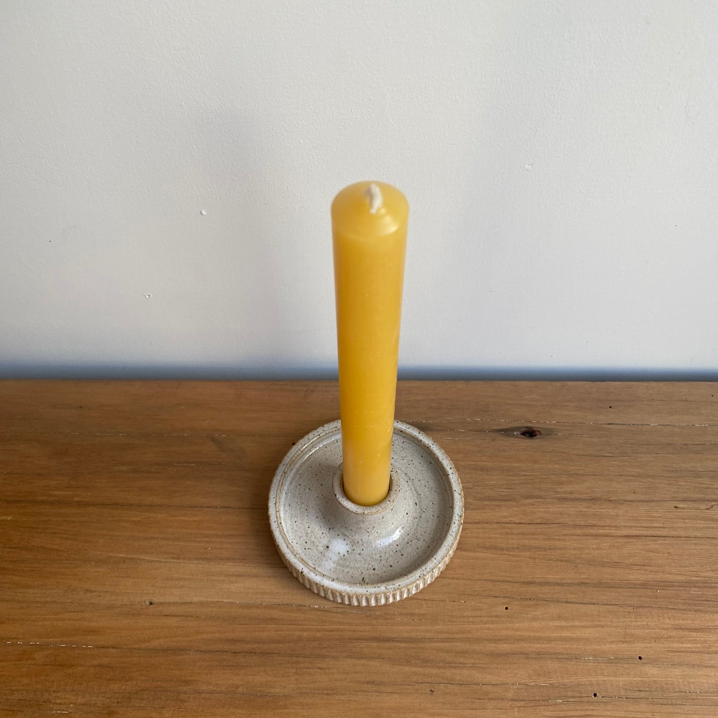 Coin White Candle Holder