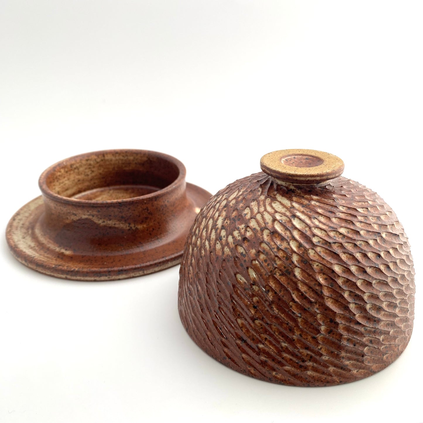 Rainstorm Butter Dish: Cinnamon