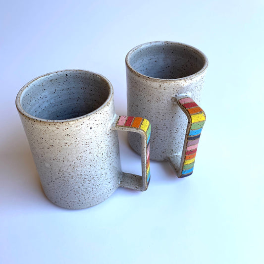 Rainbow Handle Oblo Mug