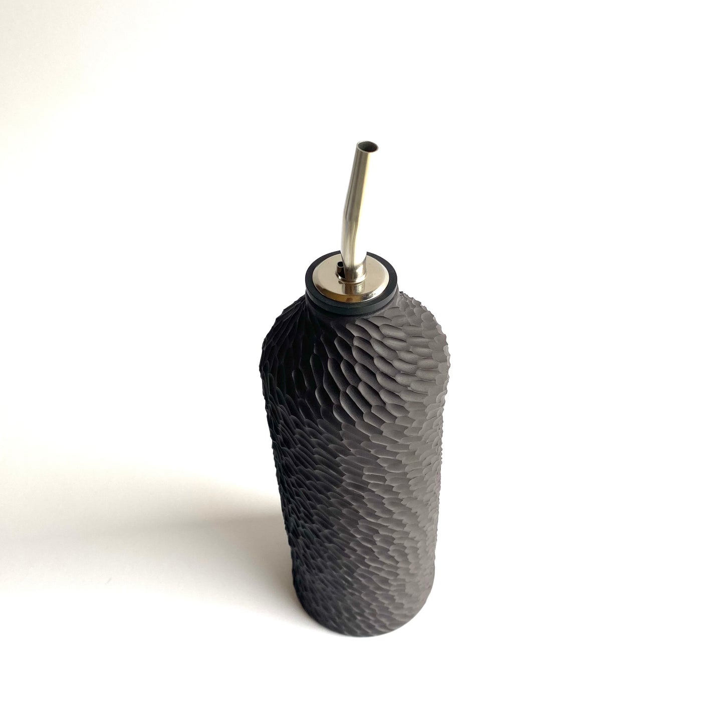 Rainstorm Olive Oil Vessel in Matte Black