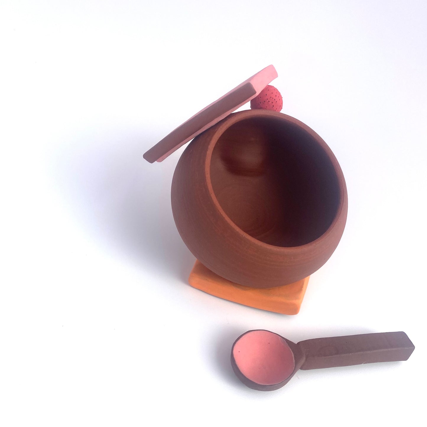 Terra Pink Tri Top Salt Vessel