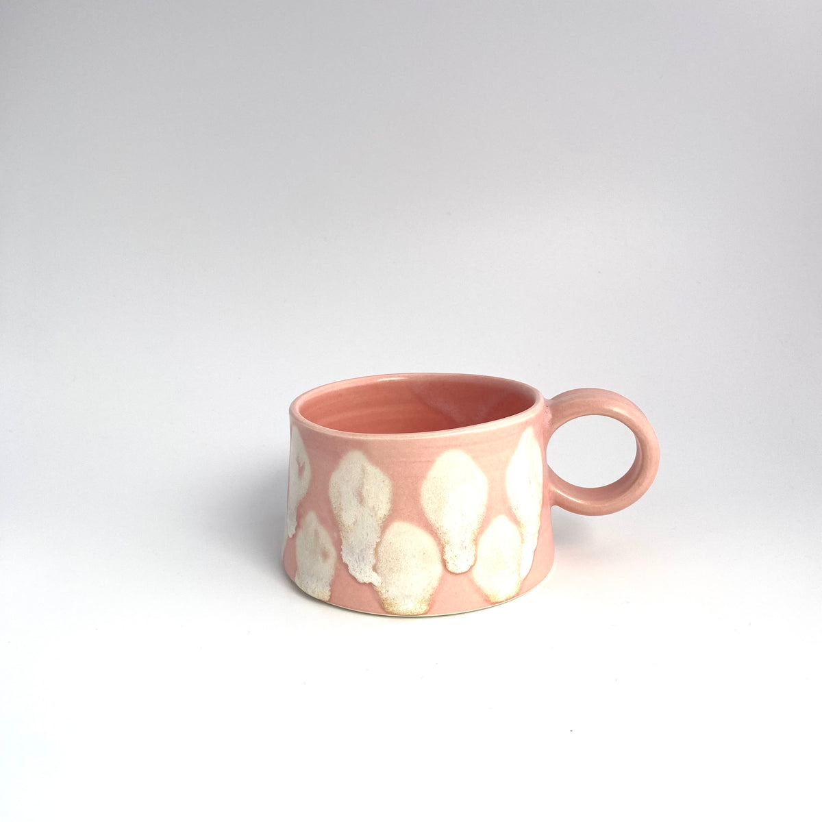 Pink Polka High Ring Mug