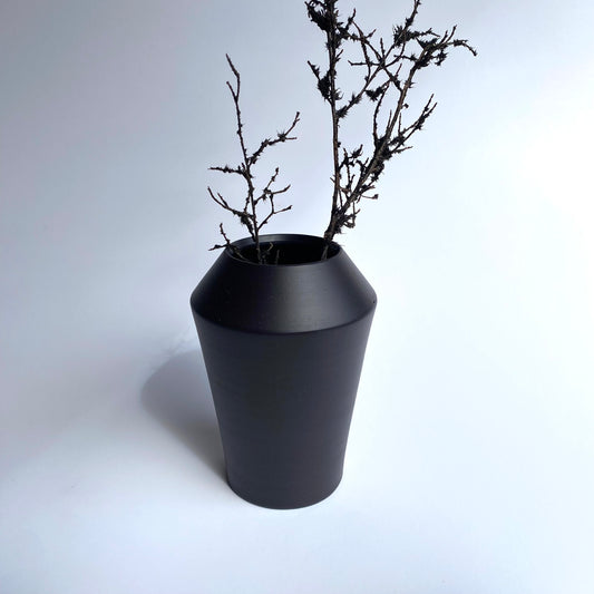 Small Tapered Vase Matte Black