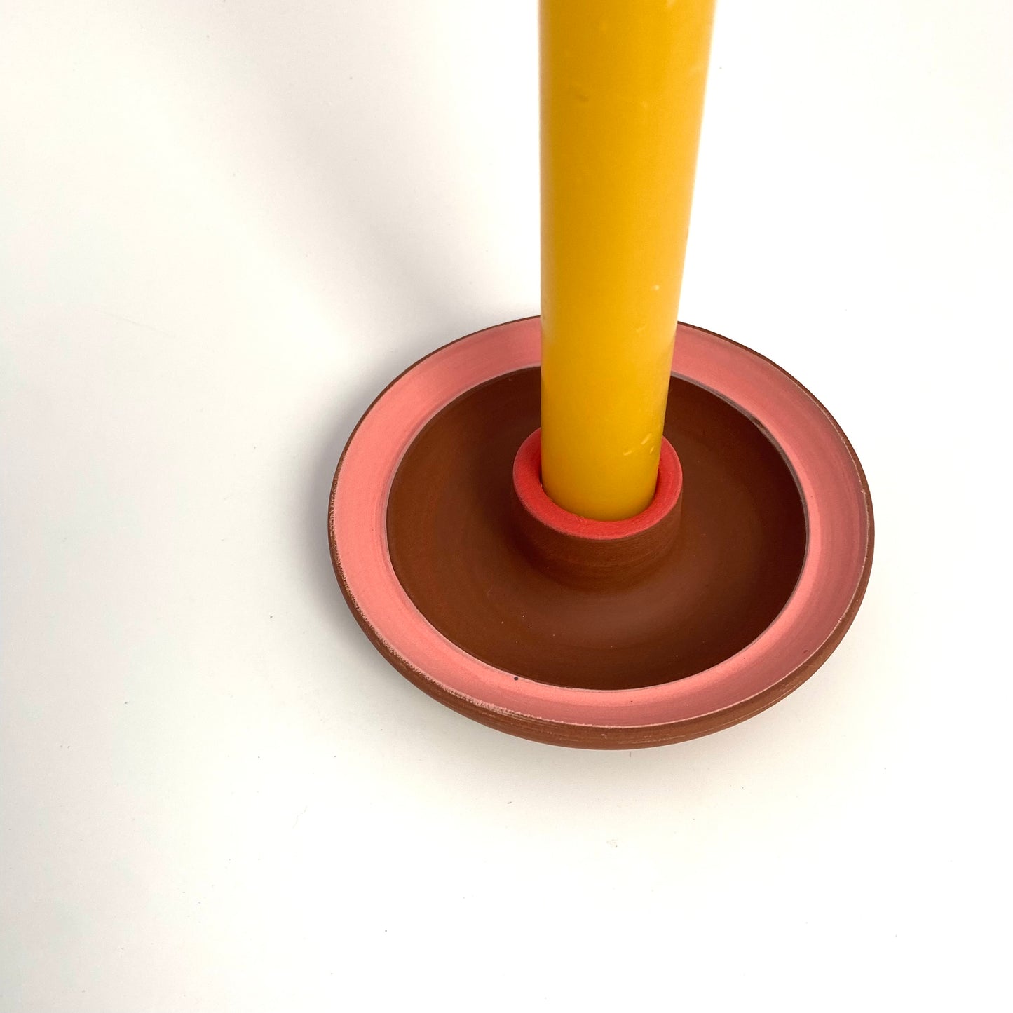 Terra Candle Holder Pink/Red