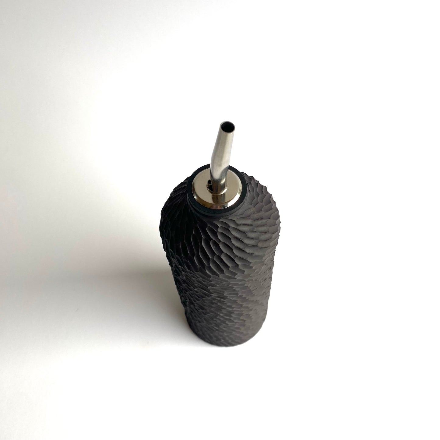 Rainstorm Olive Oil Vessel in Matte Black