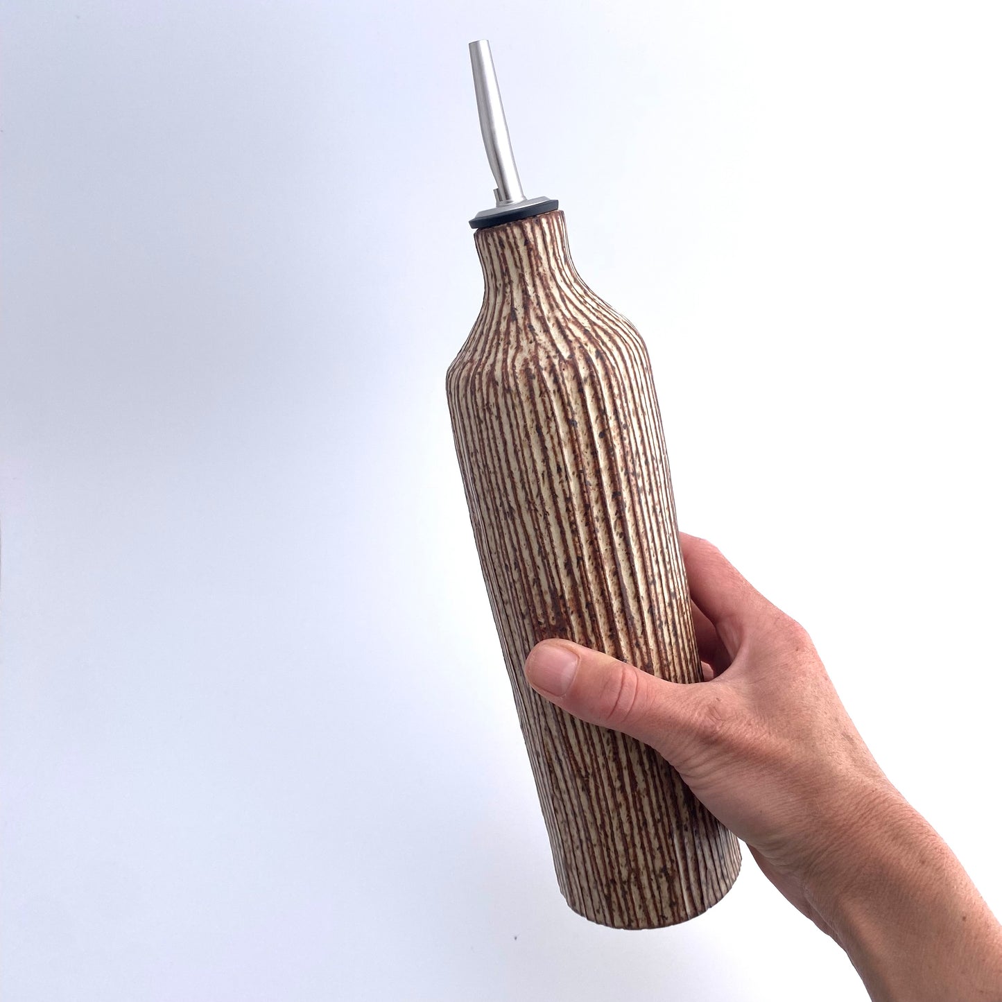 Bamboo Olive Oil Vessel: Cinnamon