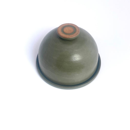 Terra Butter Dish in Olive