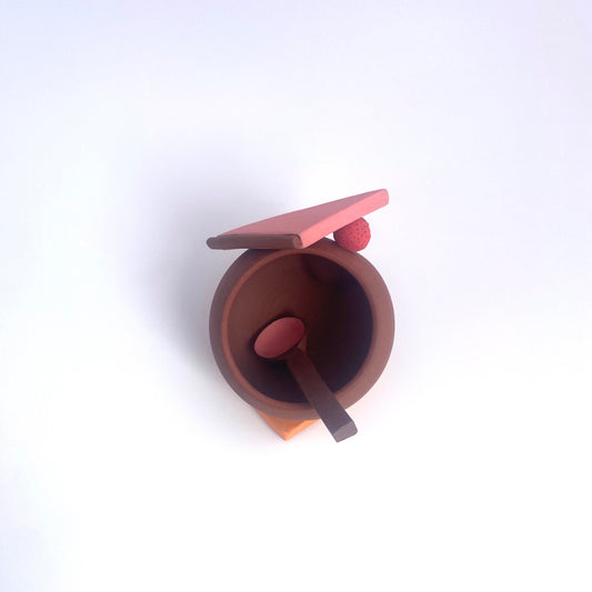 Terra Pink Tri Top Salt Vessel