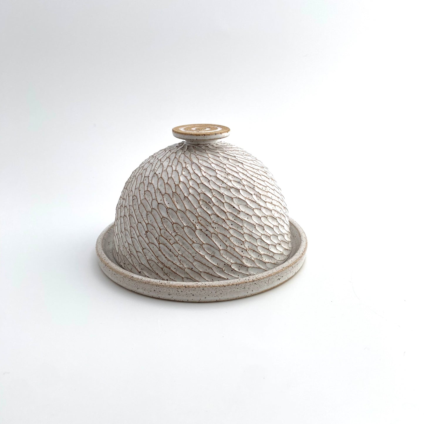 Rainstorm Butter Dish: White