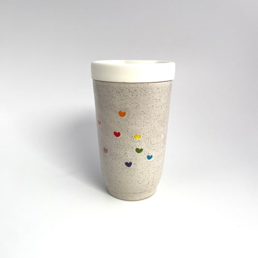 Medium Lovey Travel Tumbler in White