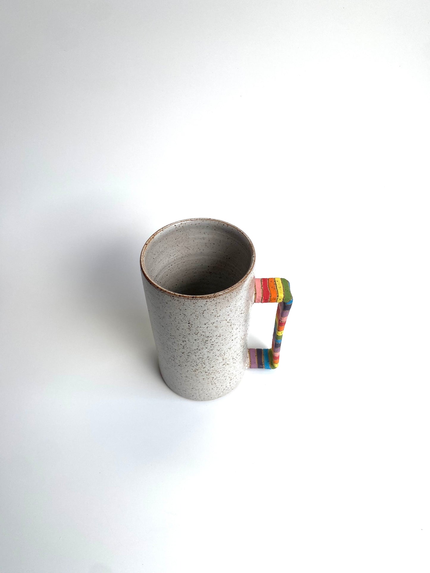 Tall Rainbow Handle Oblo Mug