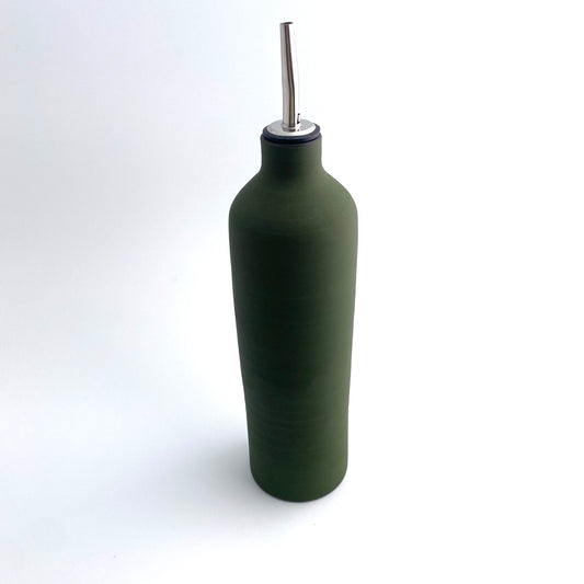 Forest Green Olive Oil Vessel