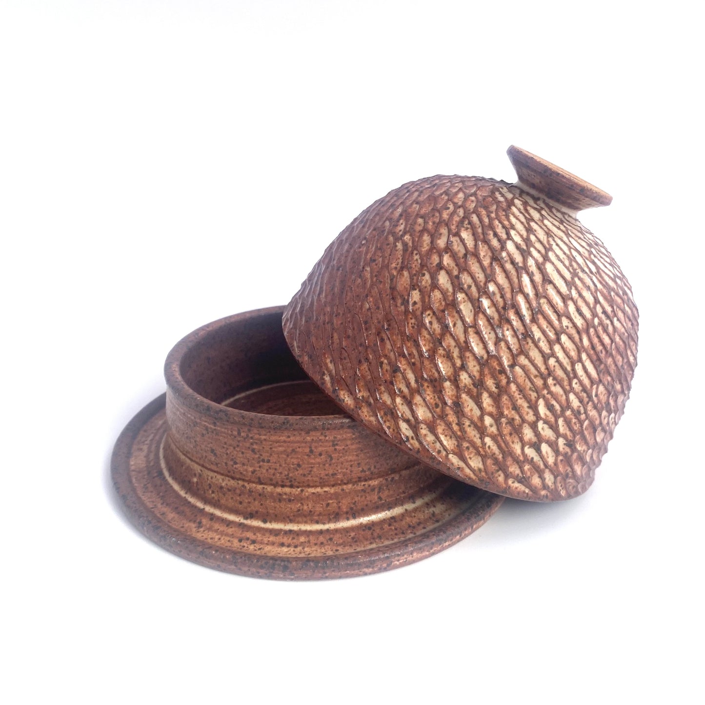 Rainstorm Butter Dish: Cinnamon