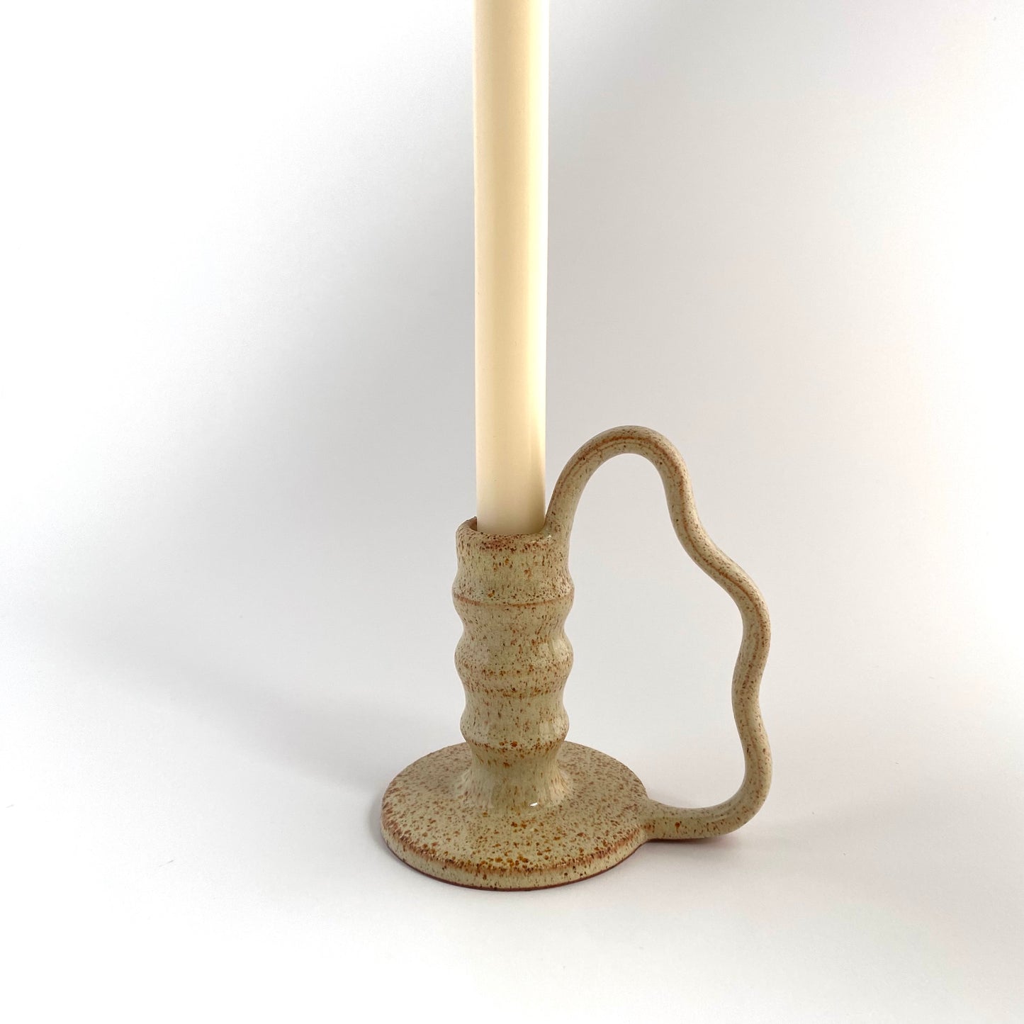 Tall Helena Candle Holder in Shino