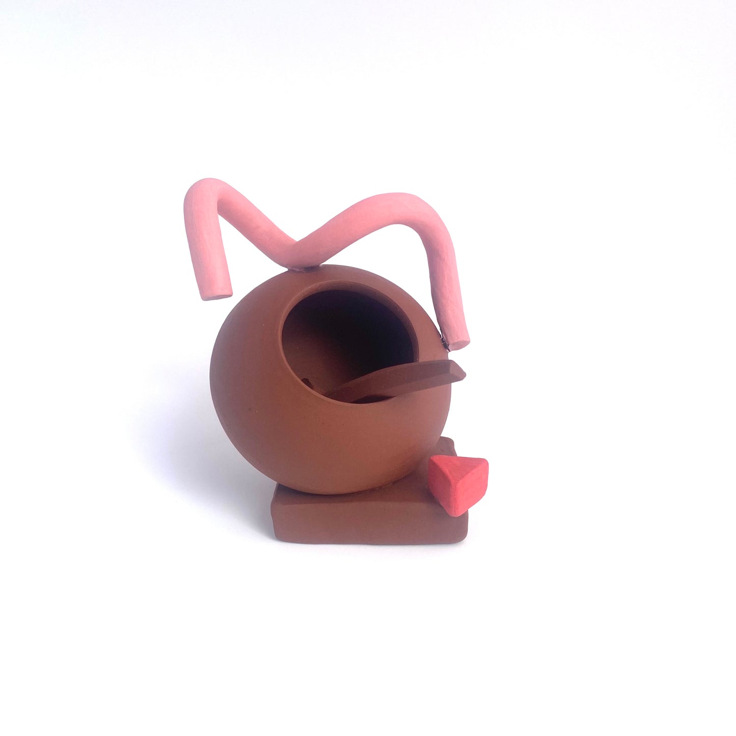 Terra Pink Squiggle Salt Vessel
