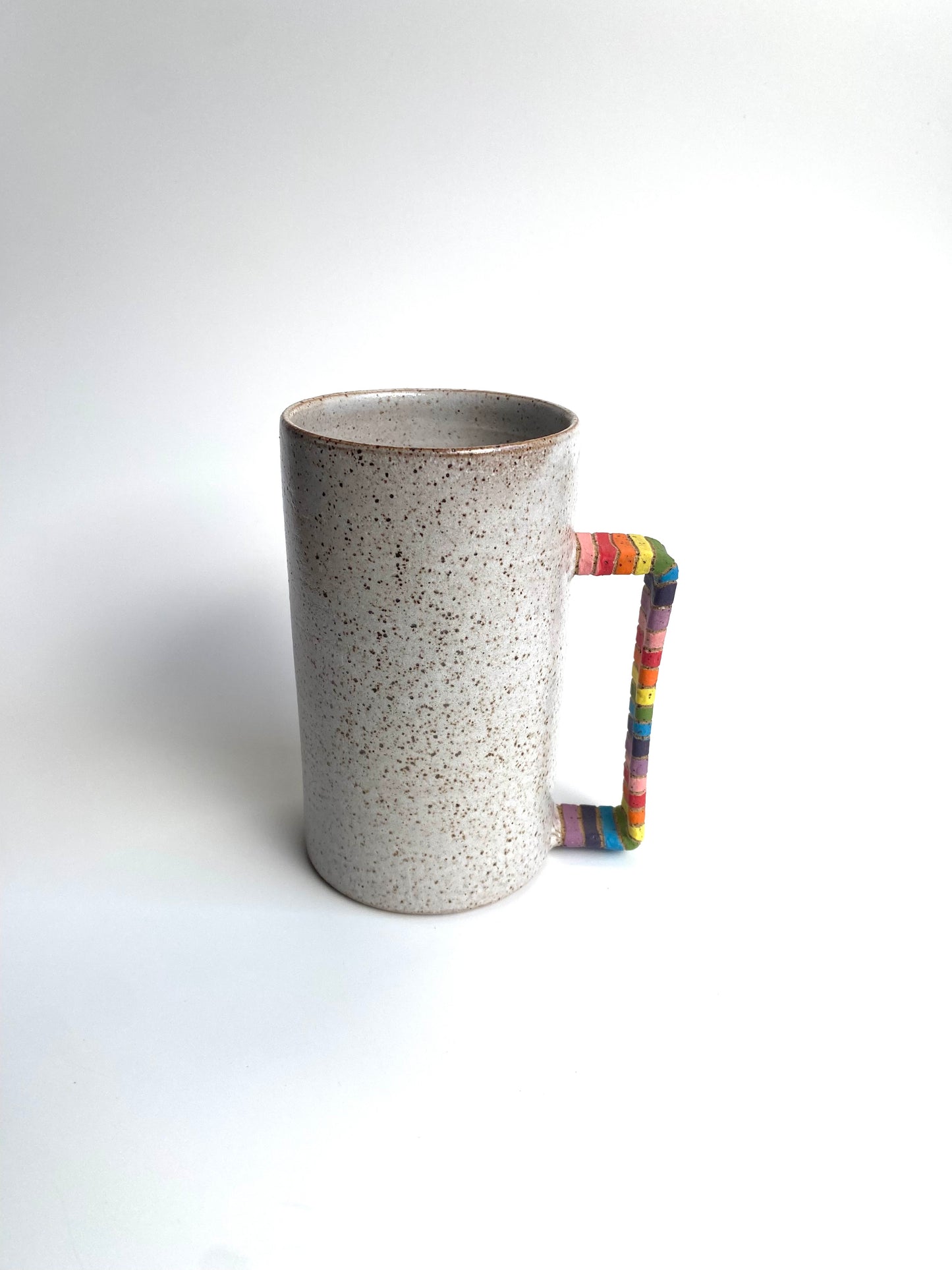Tall Rainbow Handle Oblo Mug