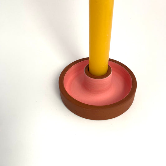 Terra Candle Holder: Pink